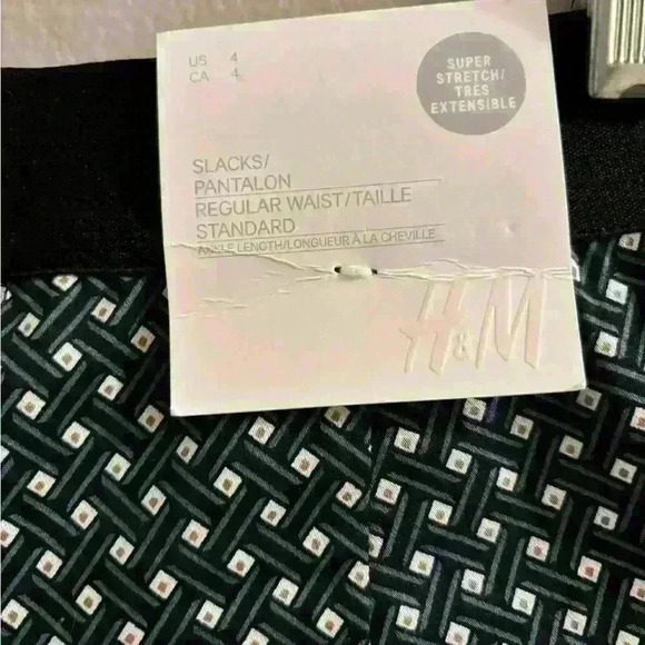 ZARA Multi Color Geometric Print Stretch Pants Sz 4 - Picture 3 of 5